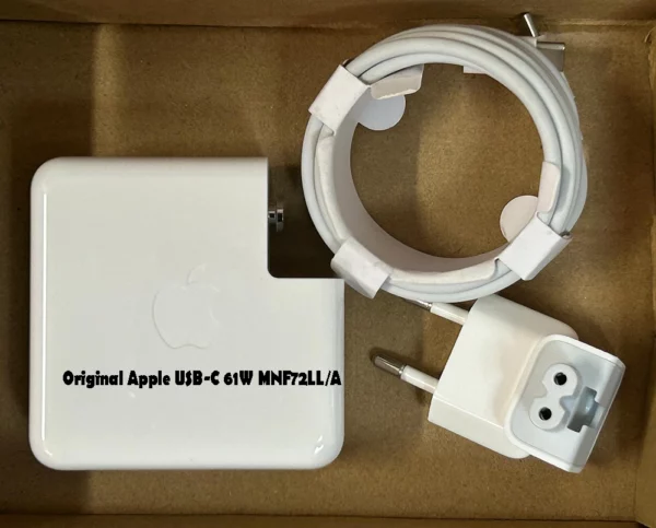 Apple 61W USB-C Power Adapter – Retail Box – Genuine Original Genuine Apple 61W USB-C Power Adapter Charger for MacBook Pro 13"