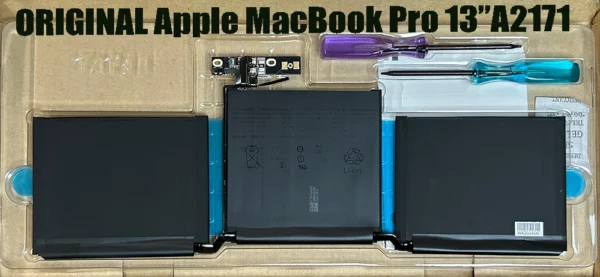 Genuine Apple A2171 Battery 11.41V 58.2Wh MacBook Pro 13 A2159 Original Apple A2171 58.2Wh battery for MacBook Pro 13″ A2159 Retina retail box