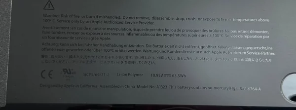 Genuine Battery A1322 For MacBook Pro 13 inch A1278