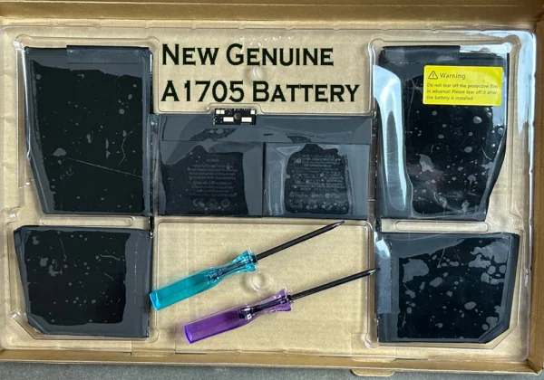 Genuine Apple A1705 Battery MacBook 12 A1534 Repair Original Genuine Apple A1705 battery real photo on repair desk for MacBook 12 A1534