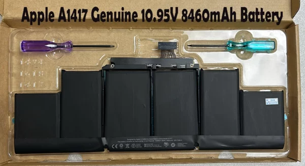 Genuine A1417 battery for MacBook Pro 15-inch Retina A1398 (Mid-2012 / Early-2013), 10.95V ~95Wh 8460mAh