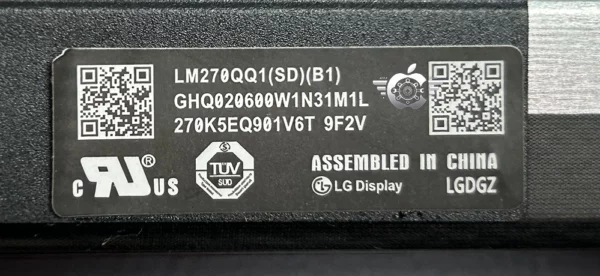 LM270QQ1(SD)(B1) LCD Display Panel LM270QQ1(SD)(B1) LCD Display Panel